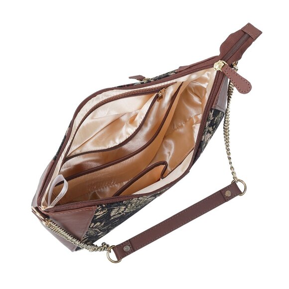 Women's Hobo Bag in Vintage Pattern Tapestry Fabric |Shoulder Sling bag, Purse - Picture 5 of 8